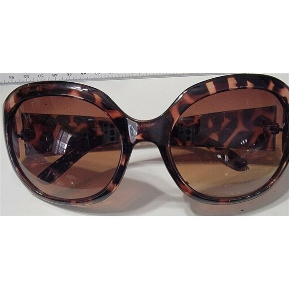 NWOT LARGE Oversize Round Tortoiseshell Sunglasses 115258 - Picture 1 of 4